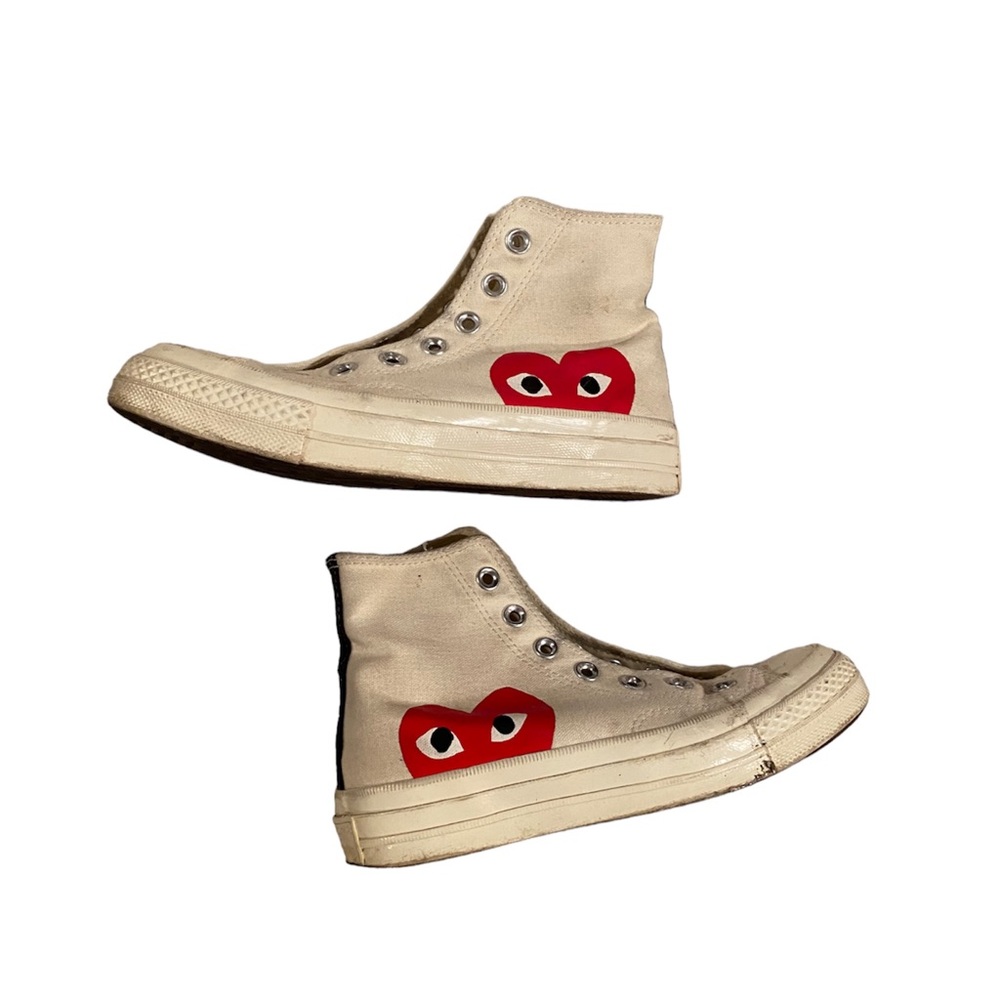 white comme des garcons converse cdg converse white